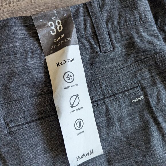 NWT Hurley Men's H2O-Dri Worker Breathe Pant in Space Gray 38 - Picture 10 of 13